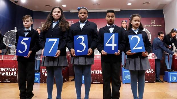 El 57342, primer premio de la Lotería del Niño 2020