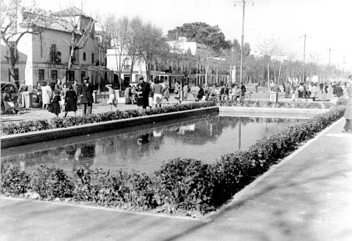 Jardines de la Alameda en los años cincuenta