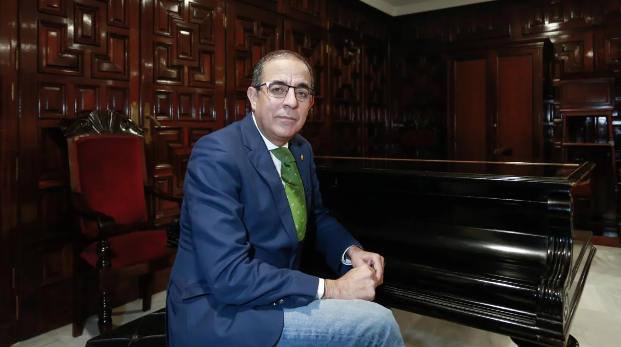 El rector de la Universidad de Sevilla, Miguel Ángel Castro, durante una entrevista reciente