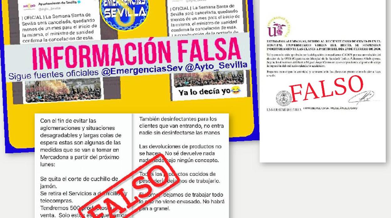 Algunas de las comunicaciones fraudulentas