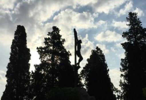 El Cristo de las Mieles del cementerio, ayer domingo