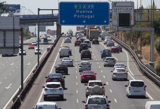 La afluencia de conductores fue moderada a la salida de Sevilla