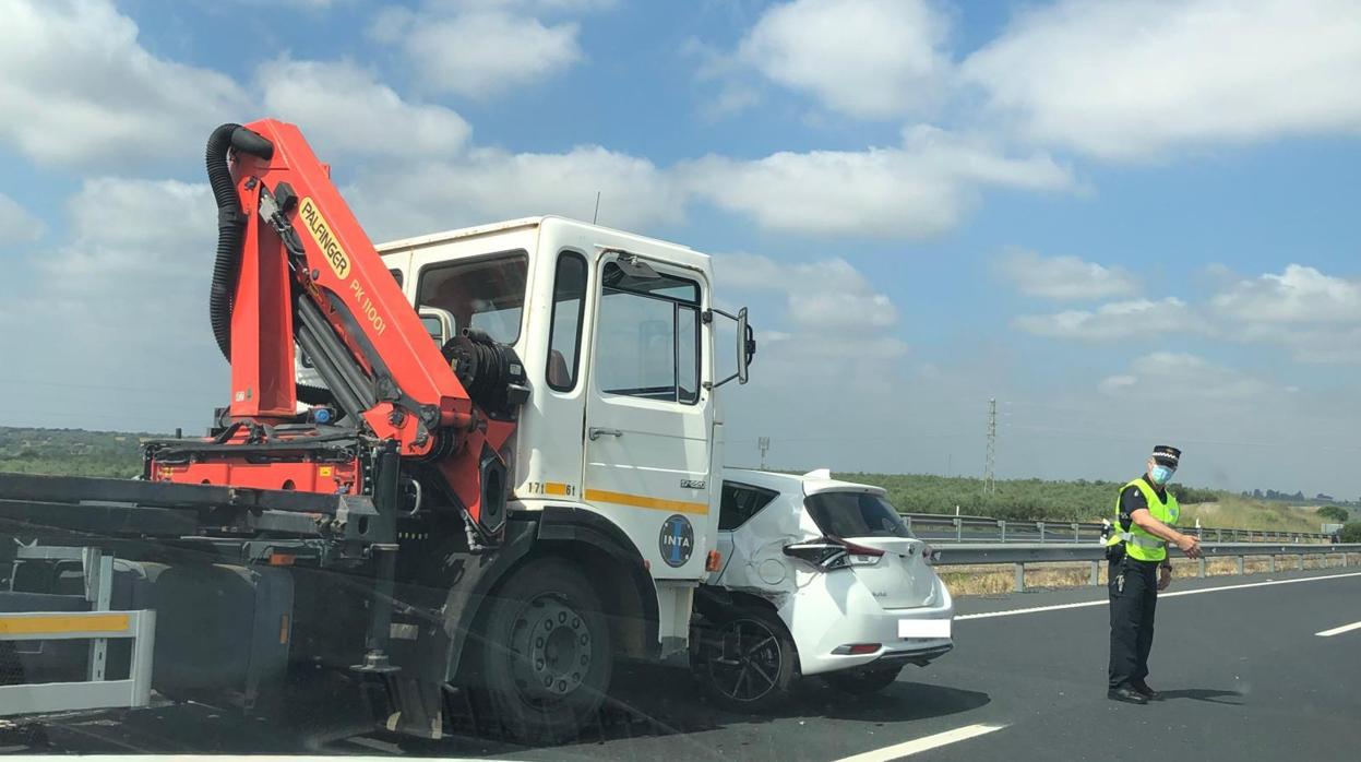 Coche involucrado en el accidente de la A-49