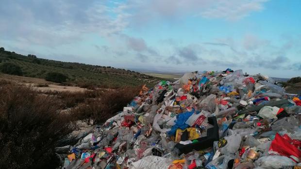 La planta de reciclaje de Estepa usó otra finca como vertedero porque no cabía más basura en la balsa