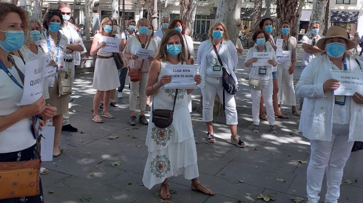 Protesta de los guías turísticos