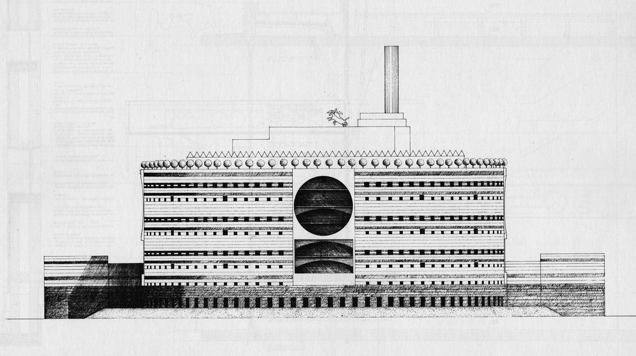 Alzado de Torre Triana, edificio que diseñó el arquitecto Francisco Javier Sáenz de Oiza