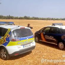 Policía Local y Policía Nacional en la zona