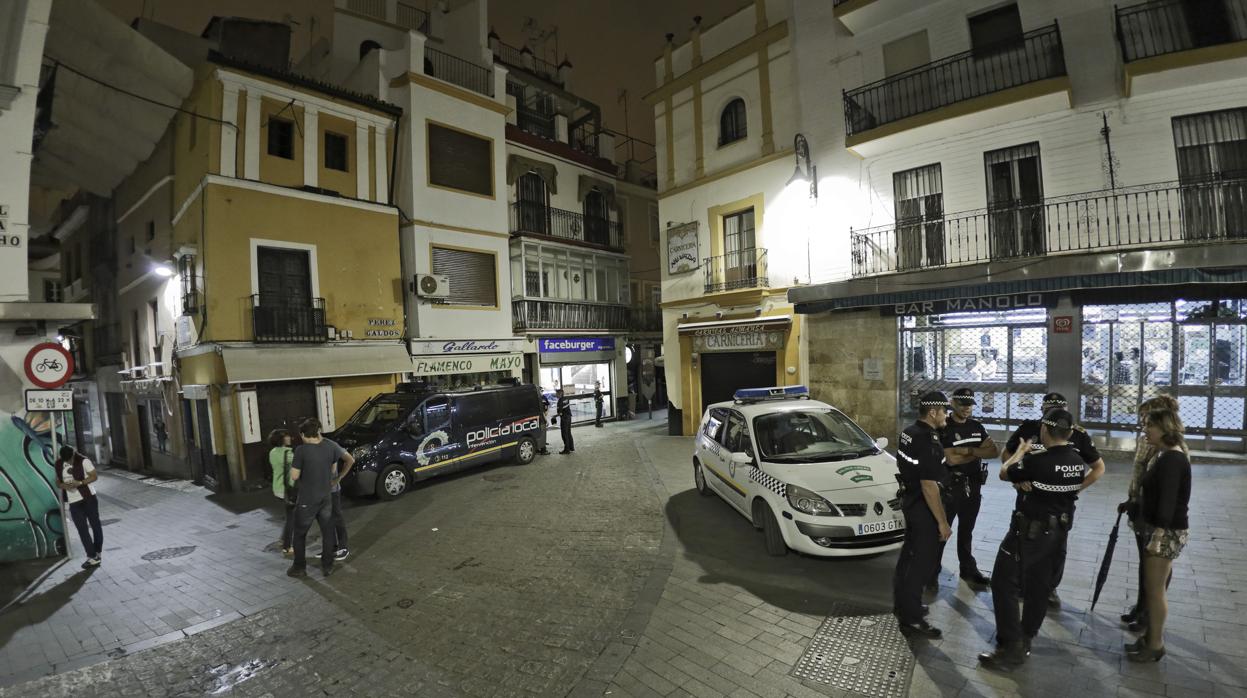 Dispositivo de la Policía Local en la zona de la Alfalfa