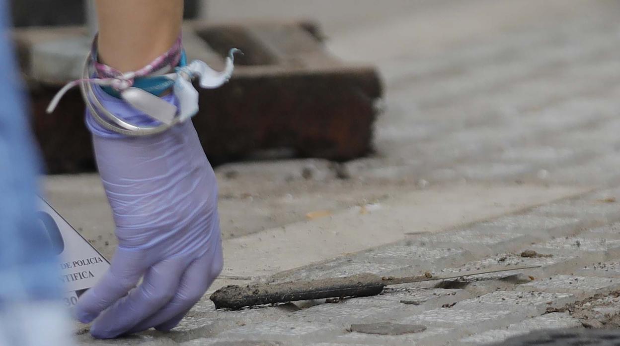 Los agentes encontraron un cuchillo cerca del lugar donde ocurrió el crimen en Los Pajaritos