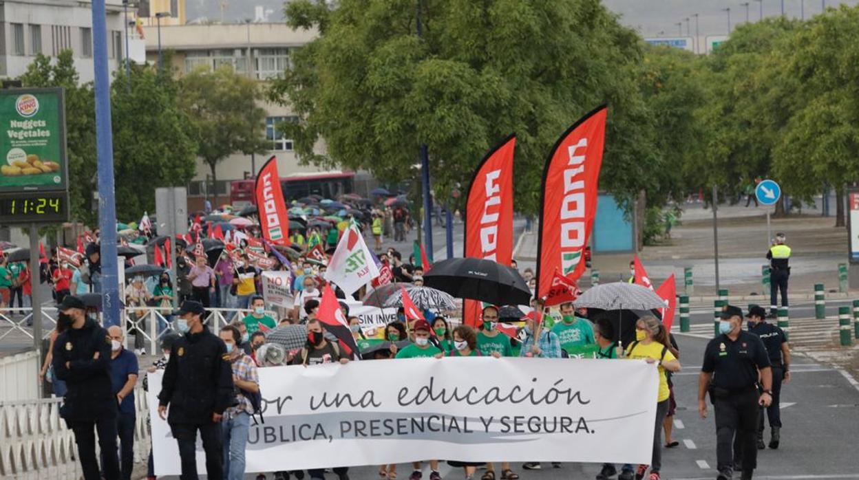 Una imagen de la movilización en Torretriana