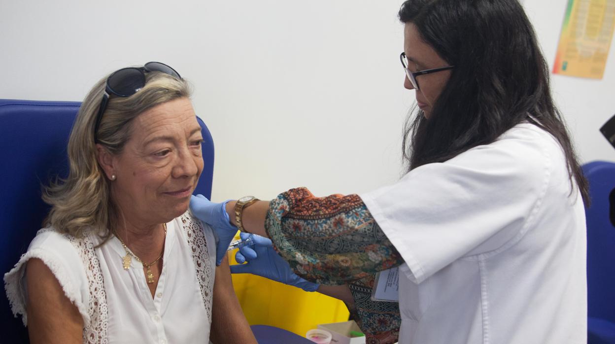 Vacunación de la gripe en un centro de salud