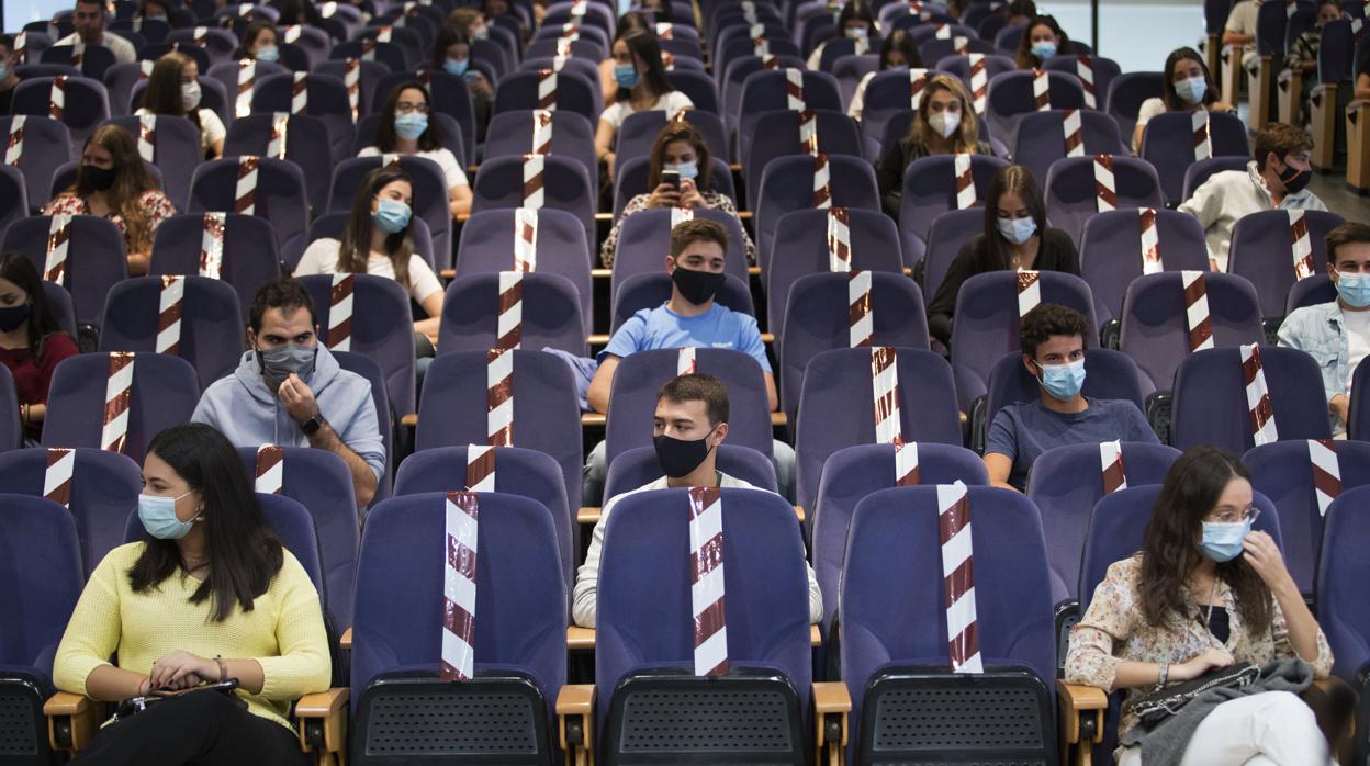 Primer día de clases en Derecho el pasado octubre