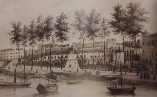 El Paseo del Cristina en 1833, tras la reforma de Arjona