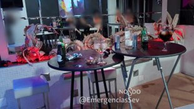 Denunciadas 55 personas por celebrar una despedida de soltero de madrugada en una sala de fiestas de Sevilla