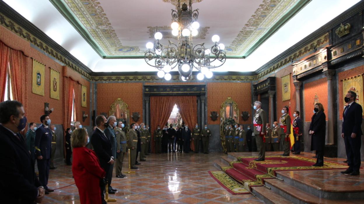 Un momento de la ceremonia celebrada en el Salón del Trono del edificio de Capitanía