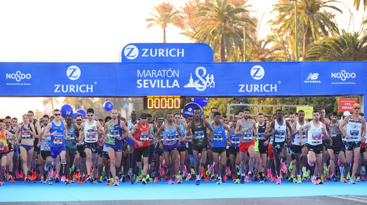 Una imagen de la Maratón celebrada en Sevilla en 2019