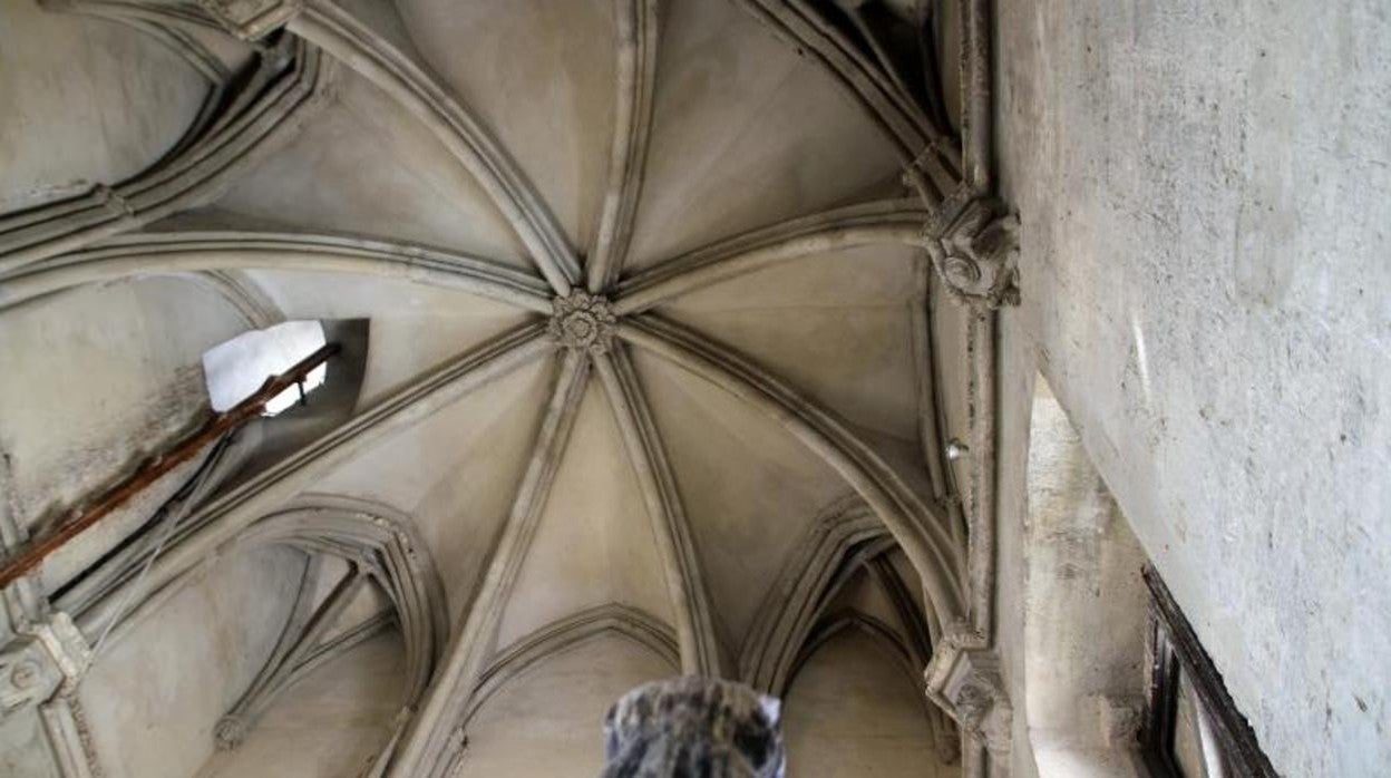 Un detalle de una bóveda del convento de Santa Clara