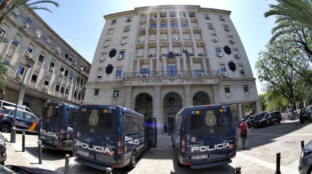 Despliegue policial durante el juicio del Pollino