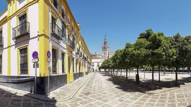 El Patio de Banderas, amparado por la catalogación de Patrimonio Mundial por parte de la Unesco