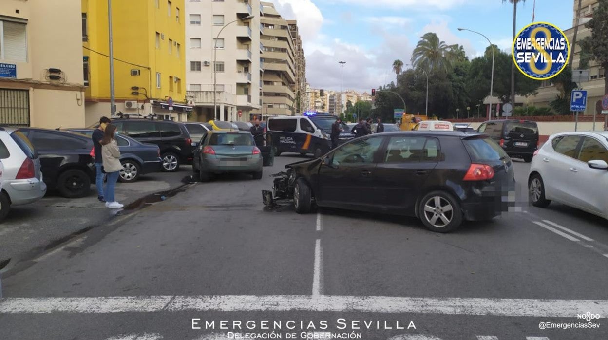 En la imagen. los vehículos que sufrieron la colisión