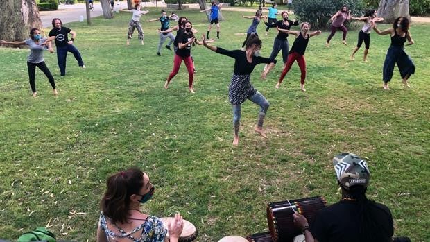 El parque de María Luisa, un gimnasio de lujo para el disfrute de los sevillanos