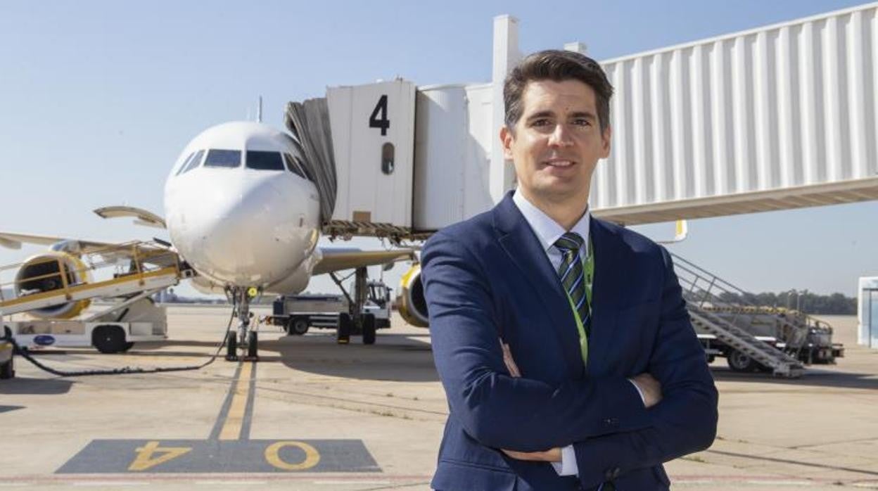 Jesús Caballero, en las instalaciones del aeropuerto de San Pablo