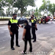 La conductora durante la prueba de alcohol