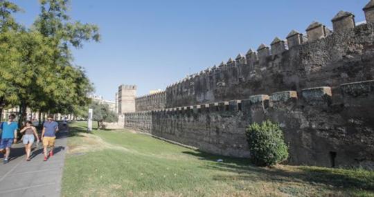 La muralla de la Macarena en su parte extramuros