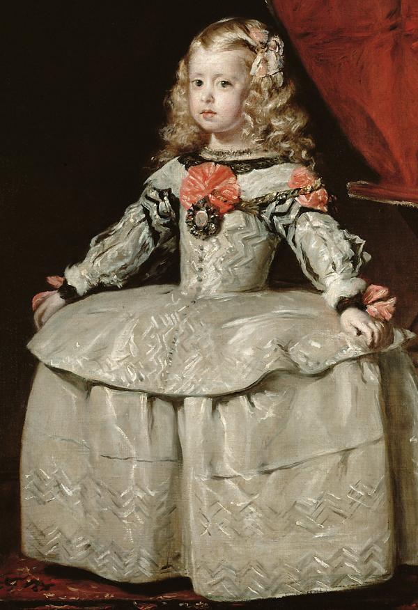 Diego Rodríguez de Silva Velázquez. La infanta Margarita de blanco y plata. 1656. Kunsthistorisches Museum. Viena. Wikimedia Commons