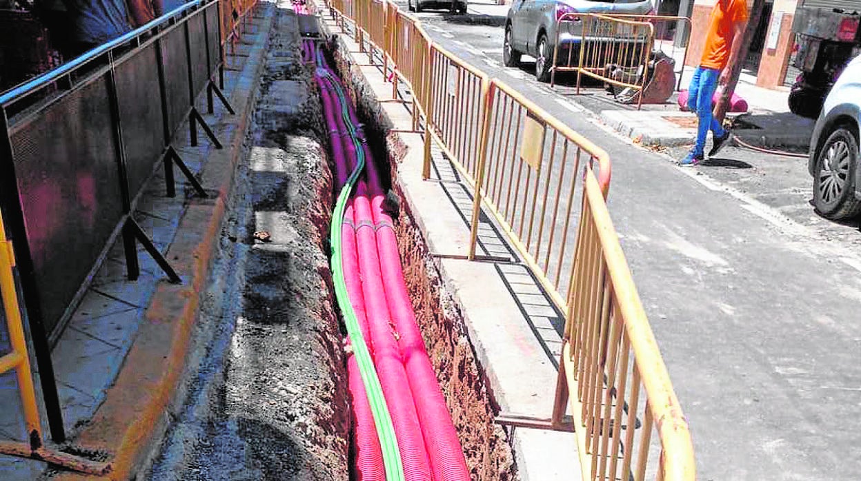 Obras de Endesa en la calle Castilla