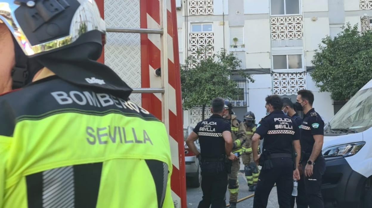 Incendio este martes en una calle del Polígono San Pablo