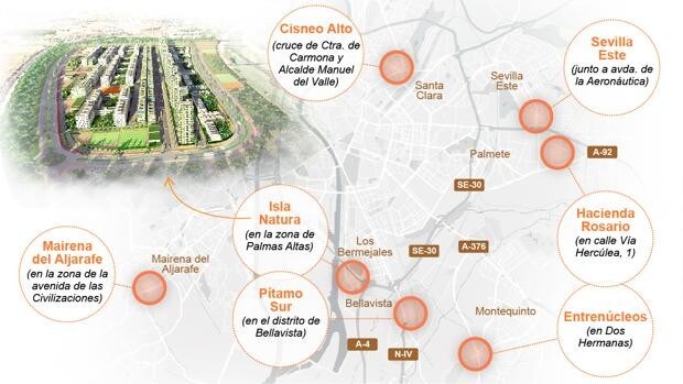 Las promotoras agotan casi todo el suelo urbanizable de Sevilla