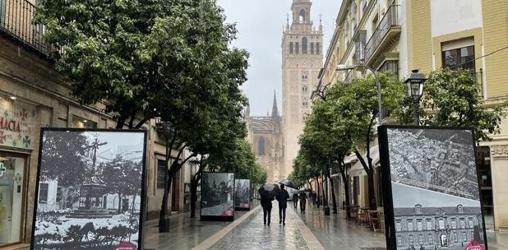 Imagen de archivo de la calle Mateos Gago tras la peatonalización