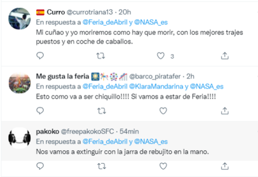 La NASA apunta al viernes de Feria de Sevilla 2022 como fin de la Tierra y las redes arden en buen humor