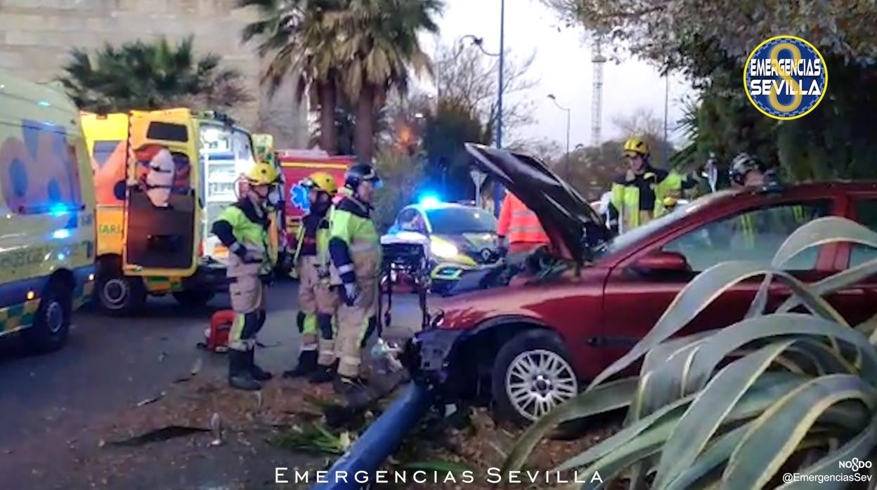 Accidente del pasado 28 de febrero en la Cartuja, en la que falleció una joven