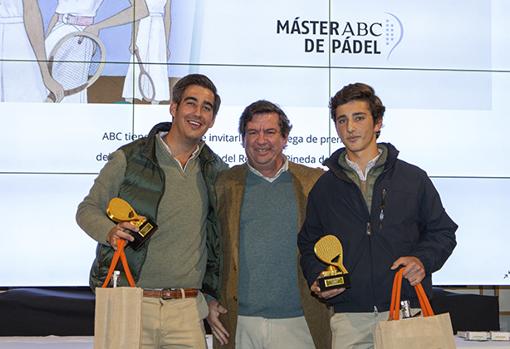 Los ganadores de primera categoría en el cuadro masculino, Roberto Gutierrez- Alviz y Rafael Molina.
