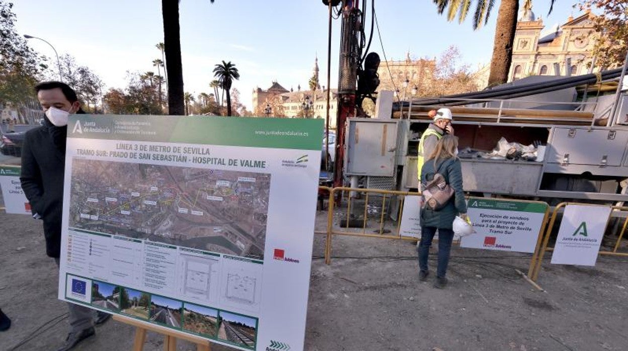 Catas para la construcción de la línea 3 del metro de Sevilla