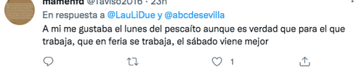 El 77,8% de los lectores que han respondido a nuestra encuesta volverían al Lunes del Pescaíto en la Feria de Sevilla