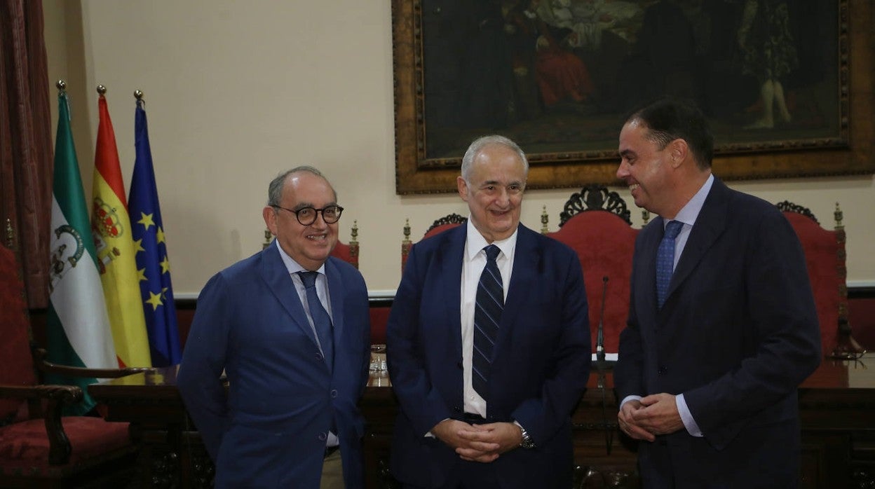 Francisco Aranguren, José Luis Seoane y Carlos María García Campuzano