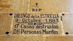 Placa en la calle del pueblo