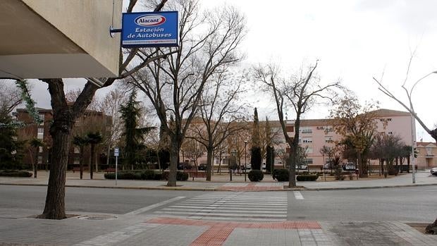 Estación de autobuses cerca del lugar donde se cree que comencó el brote