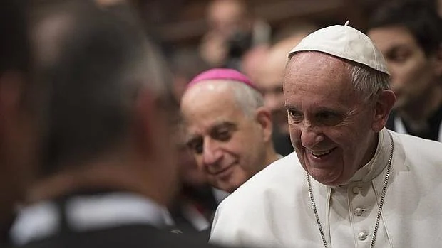 Francisco este martes en su encuentro con el millar de sacerdotes que perdonarán los pecados reservados al Papa