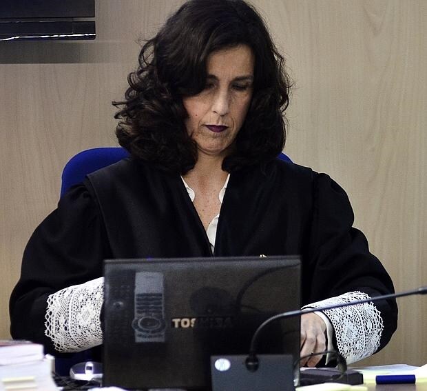 La juez de la sección primera de la Audiencia de Palma, Eleonor Moyà, al inicio esta mañana del juicio del caso Nóos