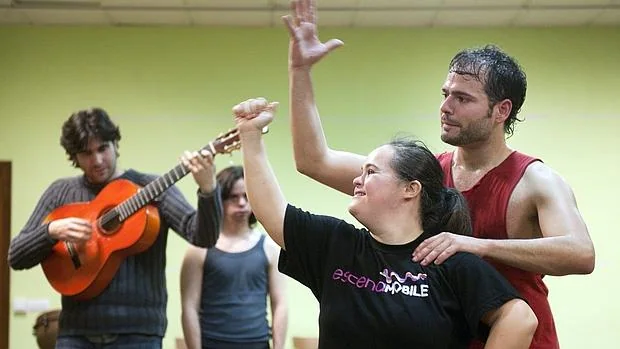 Imagen de archivo de un ensayo de la compañía de danza de José Galán en un festival en el que participaron personas con síndrome de Down