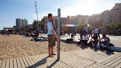 Playa turística de Barcelona