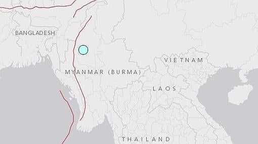 Un terremoto de magnitud 6,9 Richter sacude Birmania