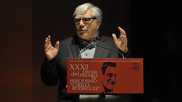 Juan Pedro Quiñonero, en la XXXII edición del Premio de Periodismo Cirilo Rodríguez que tuvo lugar en el Parador de Segovia