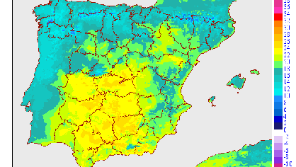 Mapa de las temperaturas mínimas de la noche del miércoles