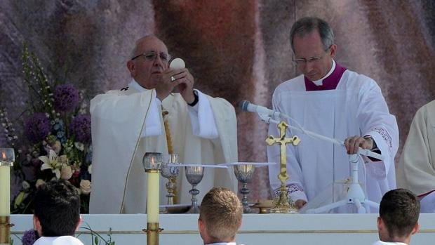 El papa Francisco, durante la Misa de clausura de la Jornada Mundial de la Juventud de Polonia