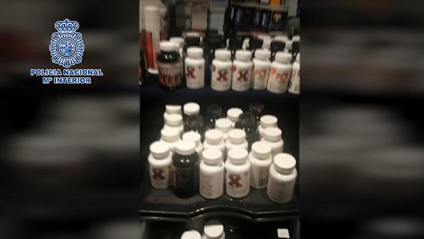 Los productos incautados por la Policía Nacional en colaboración con la Agencia Española de Medicamentos